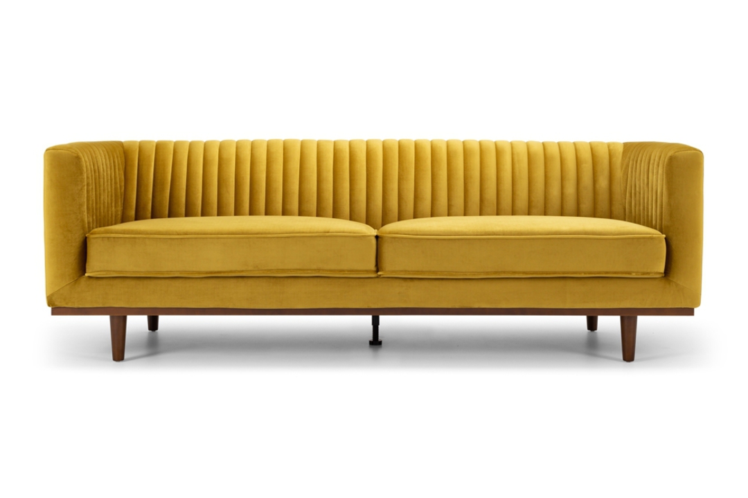 Madison 3 Seater Sofa - Golden Velvet image 1